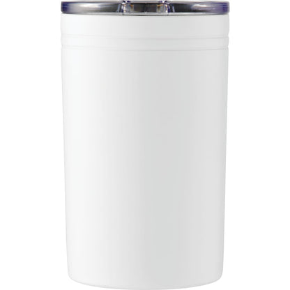 Front View of White Sherpa 11-oz. Vacuum Tumbler & Insulator plain
