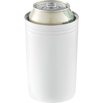 Front View of White Sherpa 11-oz. Vacuum Tumbler & Insulator plain
