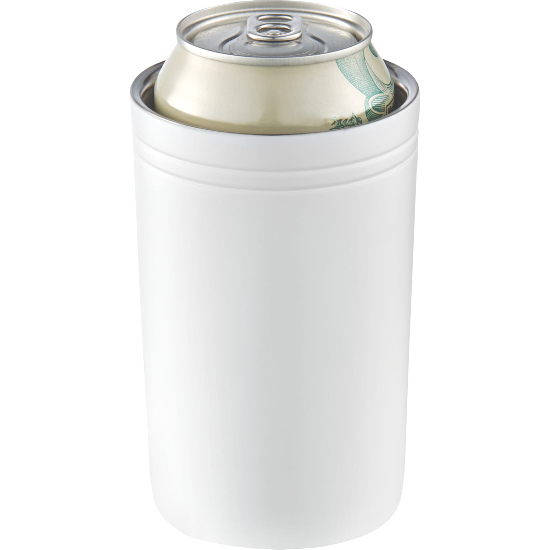Front View of White Sherpa 11-oz. Vacuum Tumbler & Insulator plain