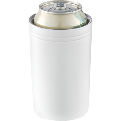Front View of White Sherpa 11-oz. Vacuum Tumbler & Insulator plain