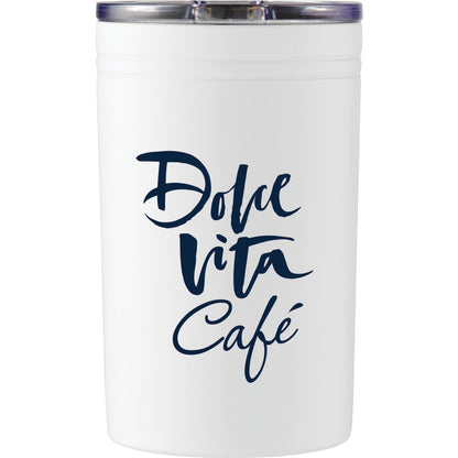 Front View of White Sherpa 11-oz. Vacuum Tumbler & Insulator