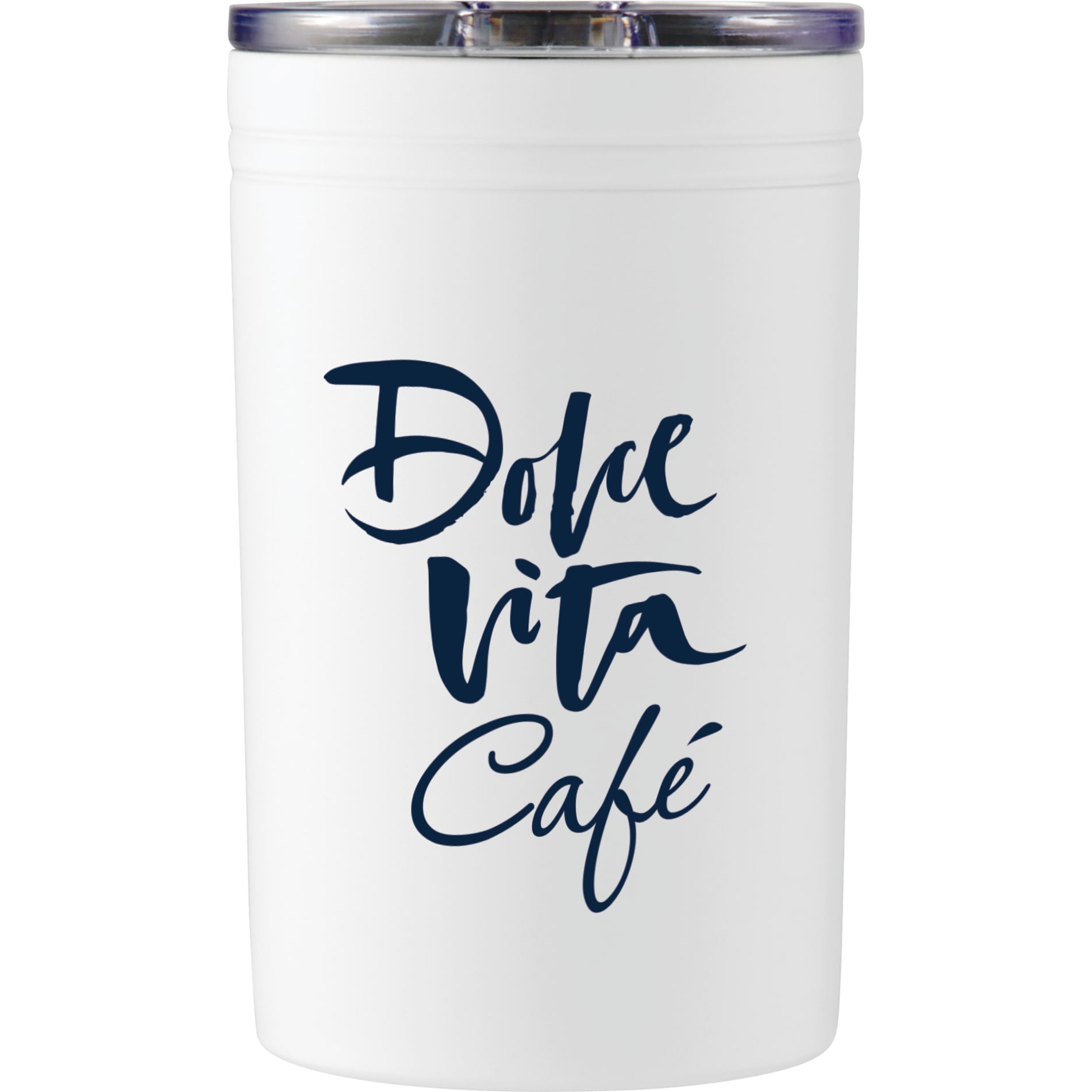 Front View of White Sherpa 11-oz. Vacuum Tumbler & Insulator