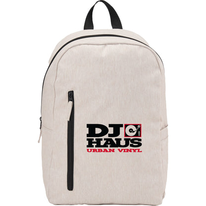 Front View of White Skye Recycled Laptop Backpack