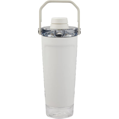 Front View of White Stanley Activate Shaker Bottle 20oz plain
