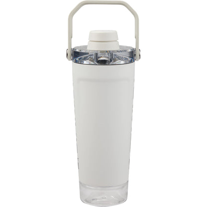 Front View of White Stanley Activate Shaker Bottle 20oz plain