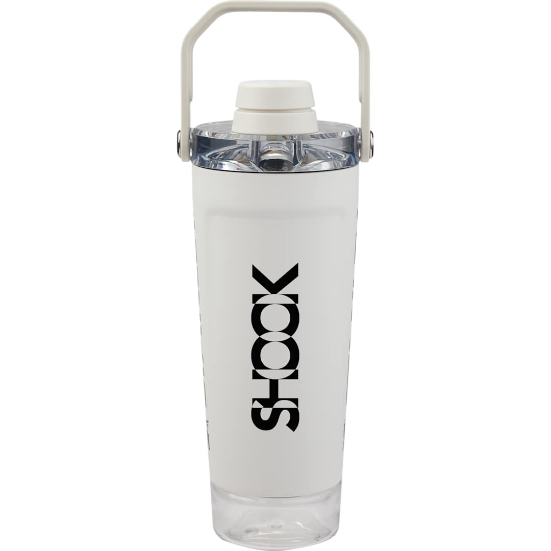 Front View of White Stanley Activate Shaker Bottle 20oz