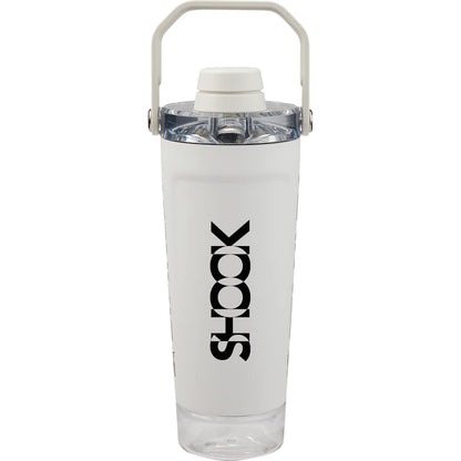 Front View of White Stanley Activate Shaker Bottle 20oz