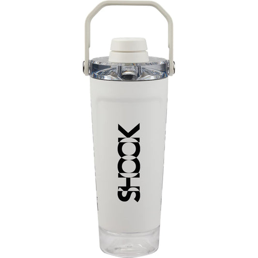 Front View of White Stanley Activate Shaker Bottle 20oz