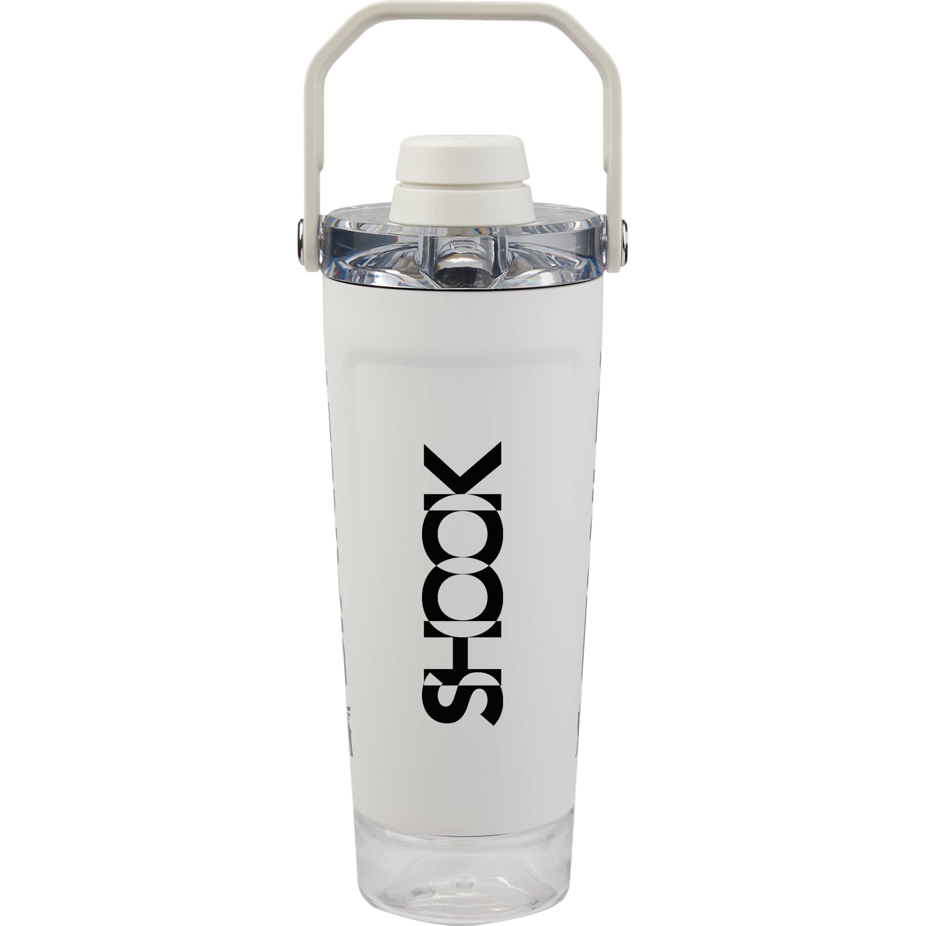Front View of White Stanley Activate Shaker Bottle 20oz