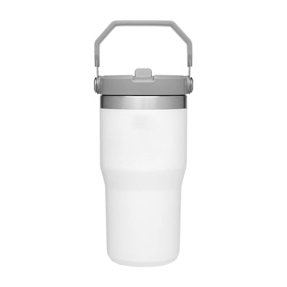 Front View of White Stanley IceFlow™ 1.0 Flip Straw Tumbler 20oz plain