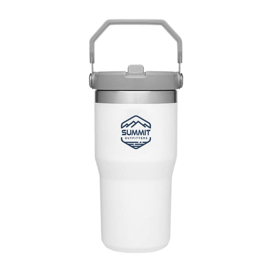 Front View of White Stanley IceFlow™ 1.0 Flip Straw Tumbler 20oz