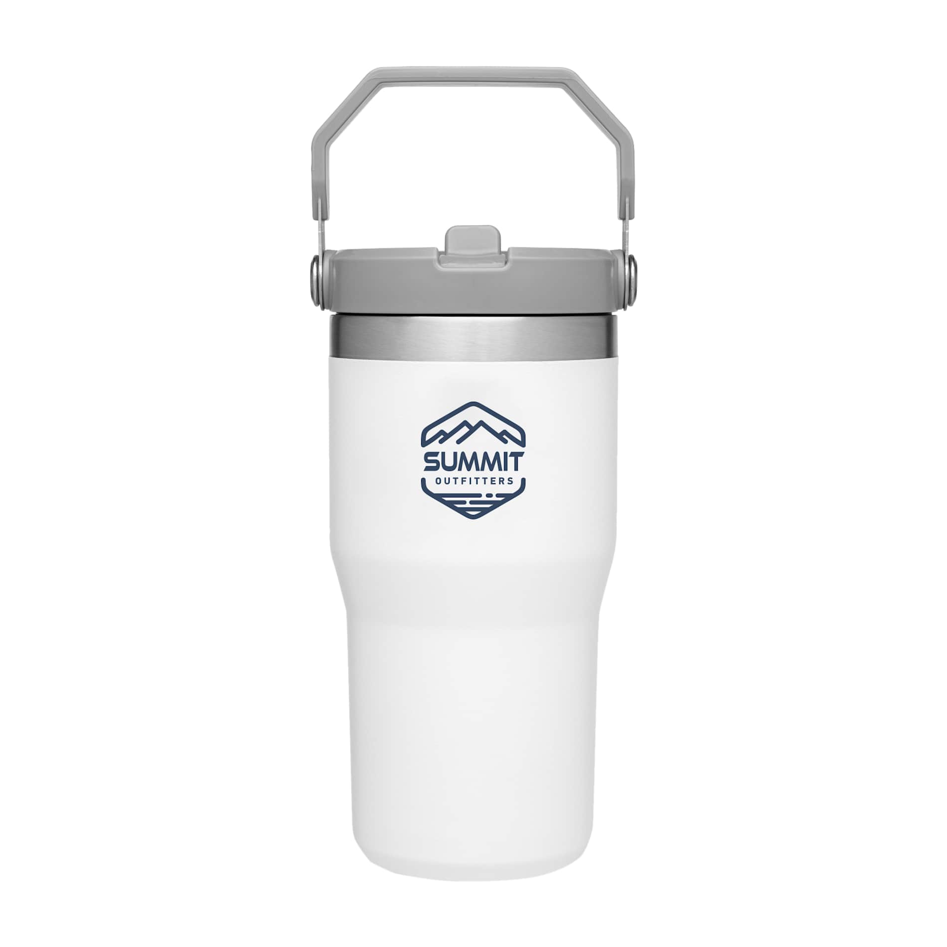 Front View of White Stanley IceFlow™ 1.0 Flip Straw Tumbler 20oz