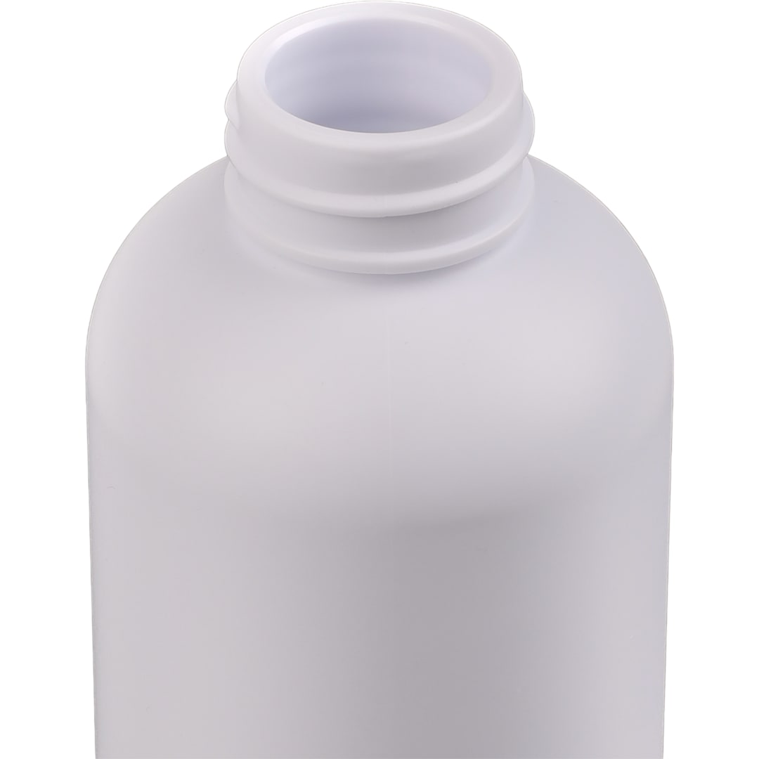 Front View of White Tania Recycled Bottle w/ FSC® Bamboo Lid 26oz