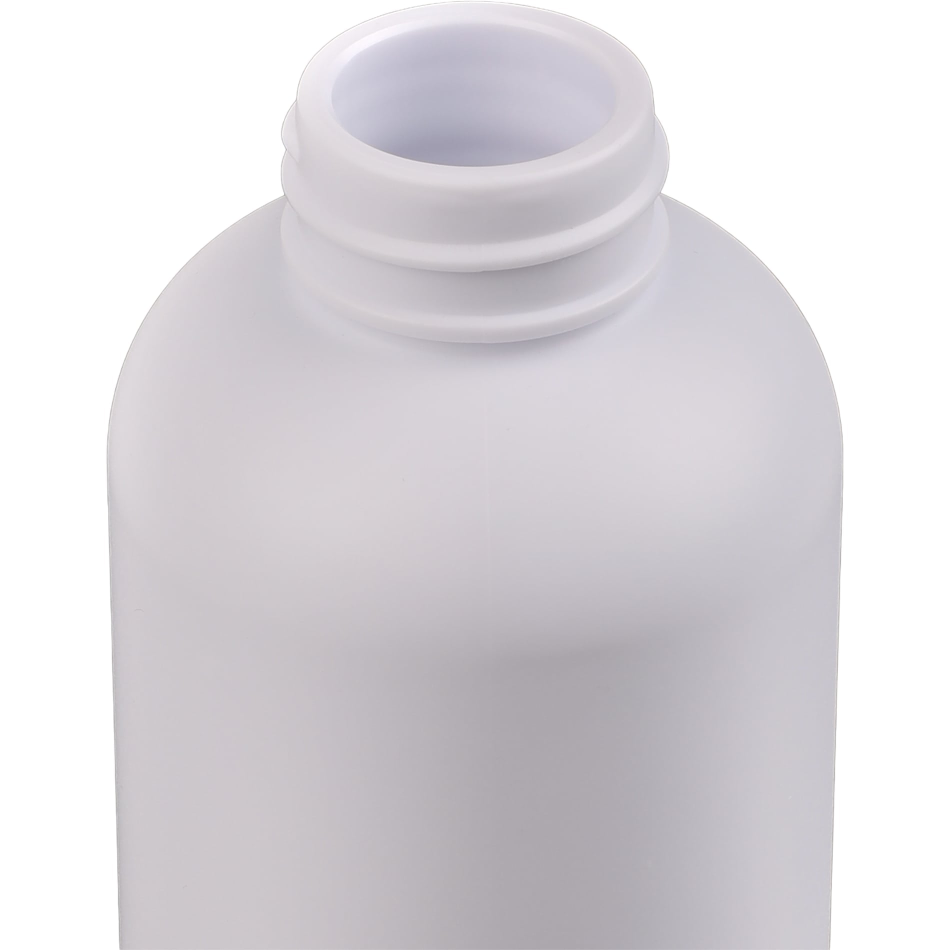 Front View of White Tania Recycled Bottle w/ FSC® Bamboo Lid 26oz