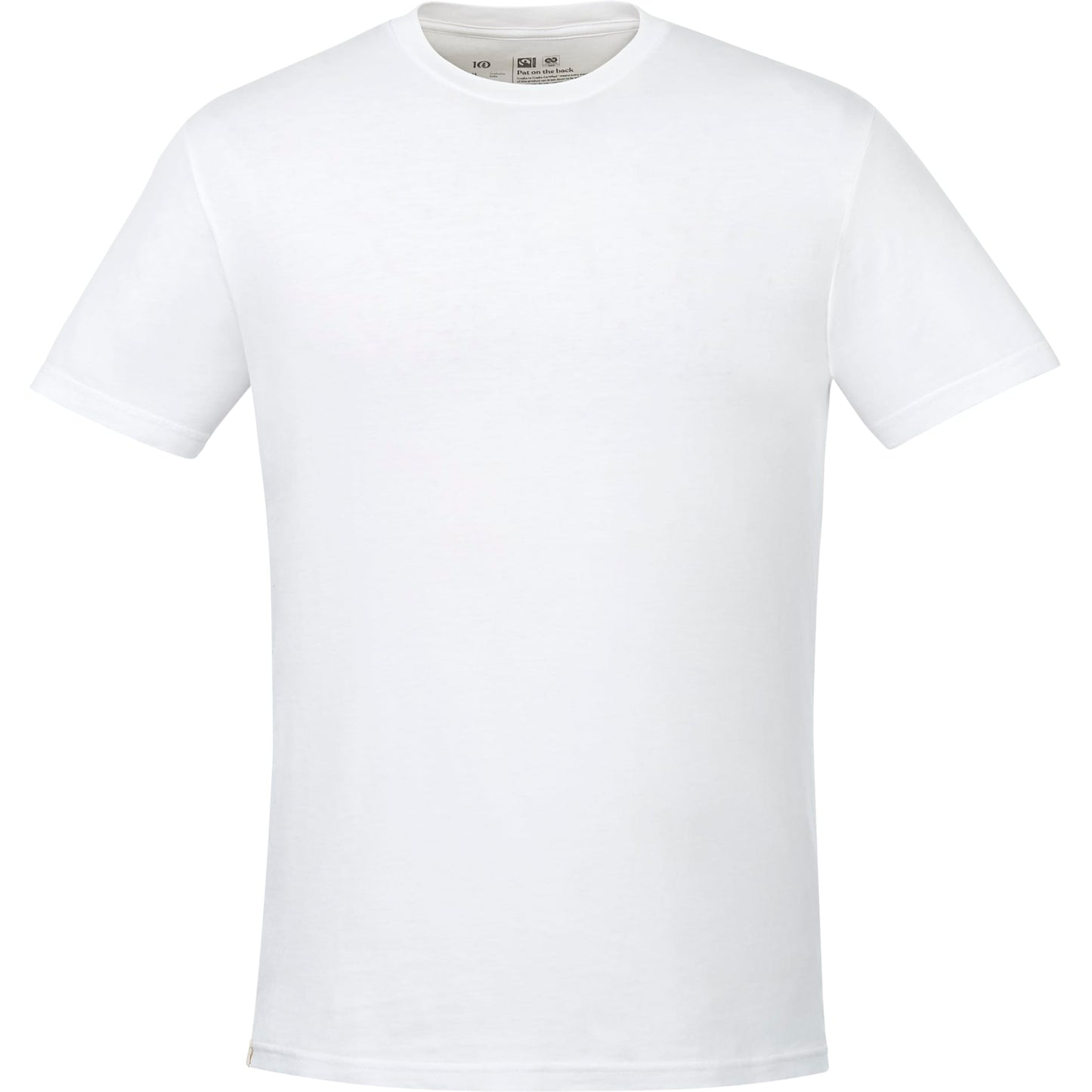 Front View of White tentree Organic Cotton Short Sleeve Tee - Men's plain