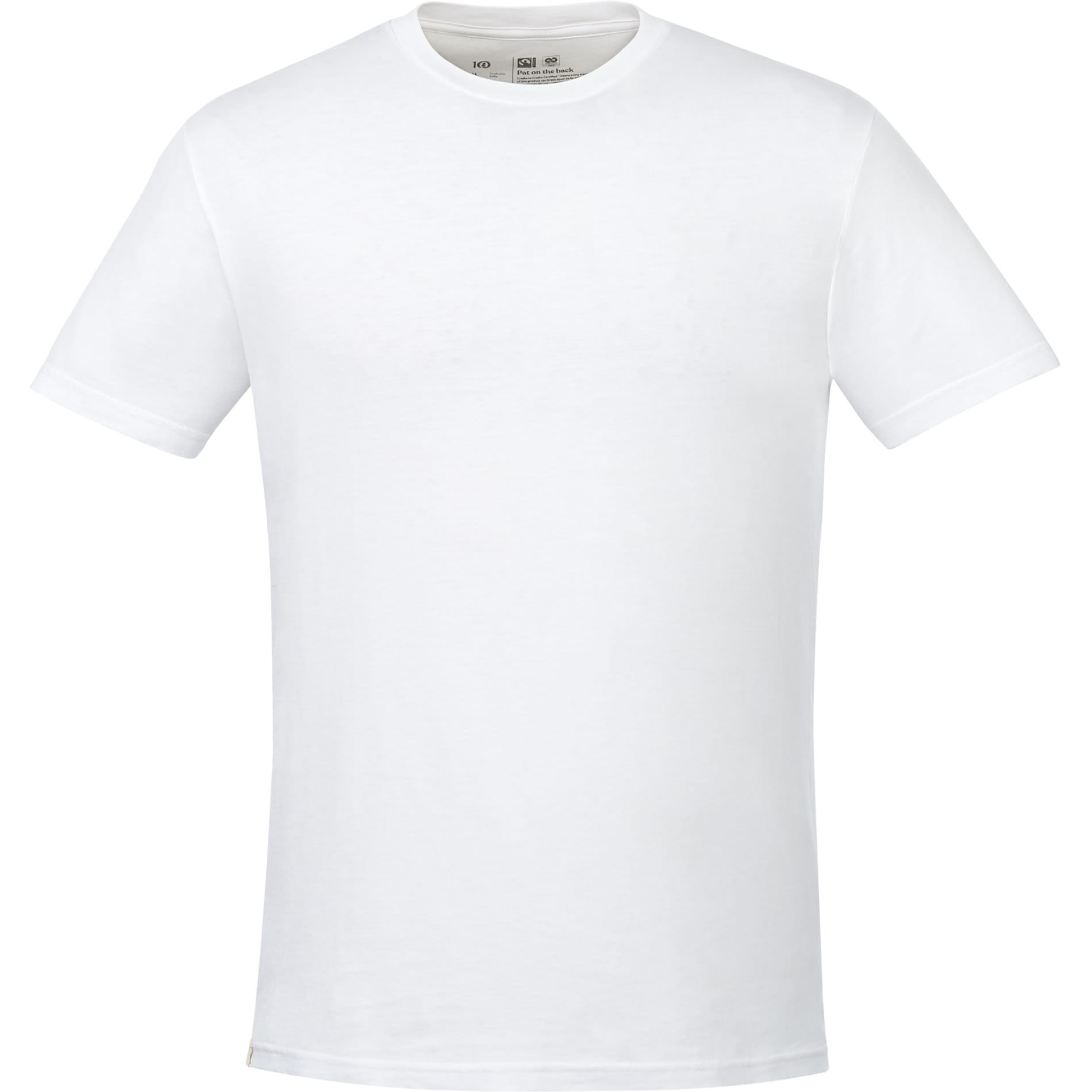 Front View of White tentree Organic Cotton Short Sleeve Tee - Men's plain