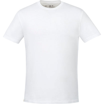 Front View of White tentree Organic Cotton Short Sleeve Tee - Men's plain