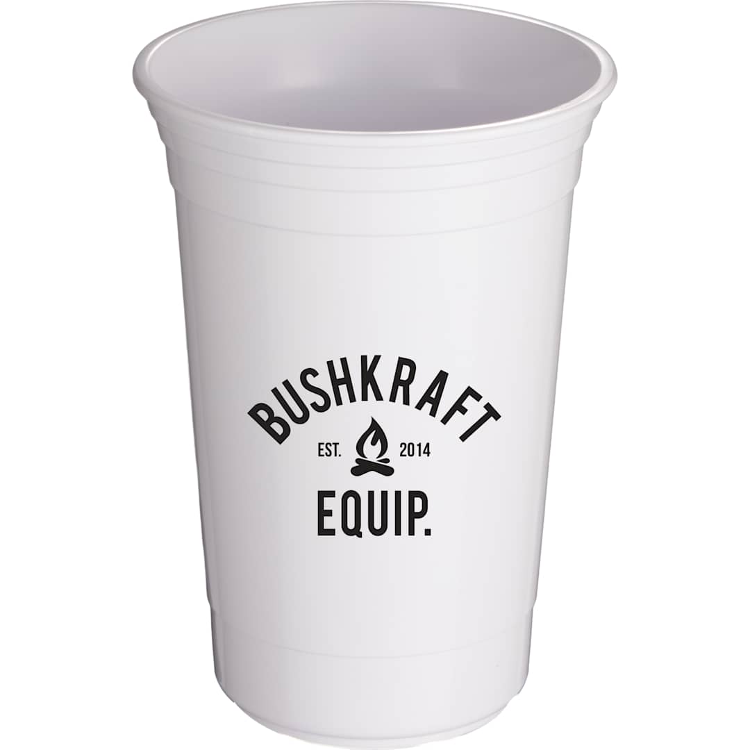 Front View of White The Varsity Double Wall Tumbler 16 oz.
