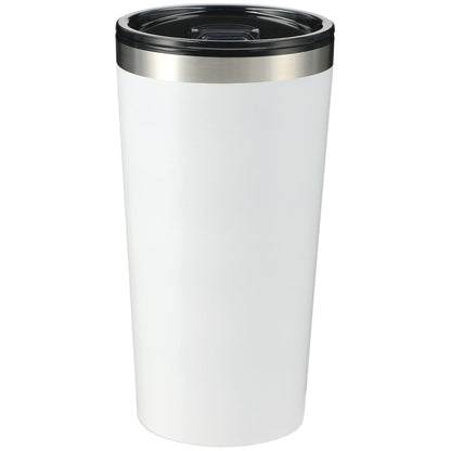 Front View of White Thor 16oz Tumbler plain