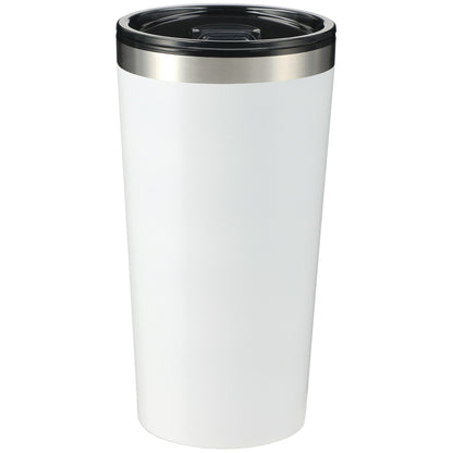 Front View of White Thor 16oz Tumbler plain