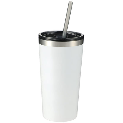 Front View of White Thor 16oz Tumbler plain