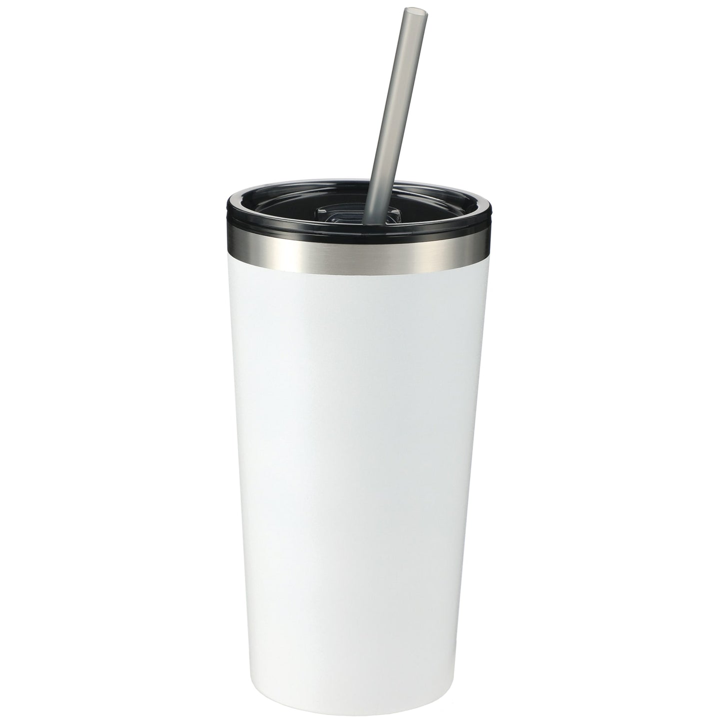 Front View of White Thor 16oz Tumbler plain