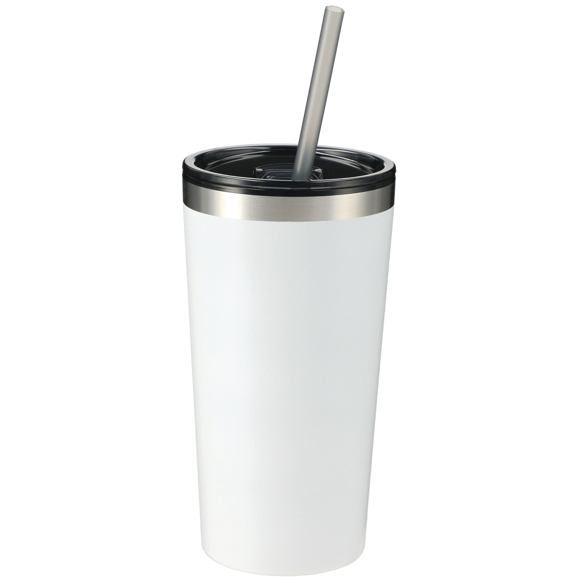 Front View of White Thor 16oz Tumbler plain