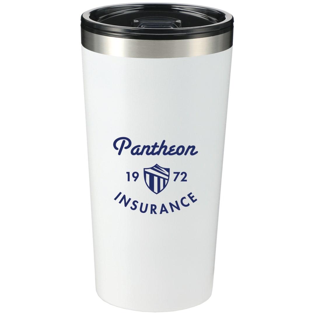 Front View of White Thor 16oz Tumbler