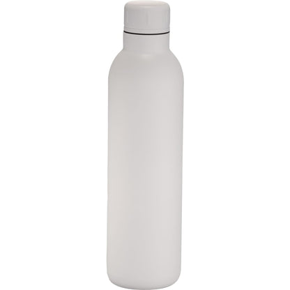 Front View of White Thor Copper Vacuum Insulated Bottle 17oz plain