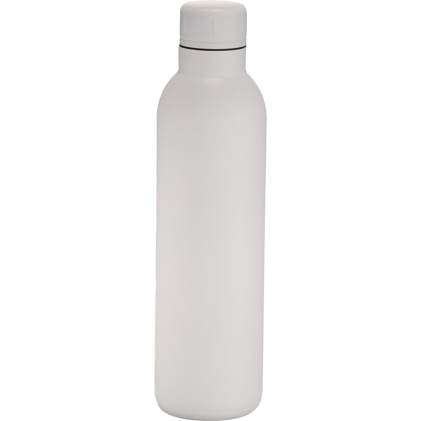 Front View of White Thor Copper Vacuum Insulated Bottle 17oz plain