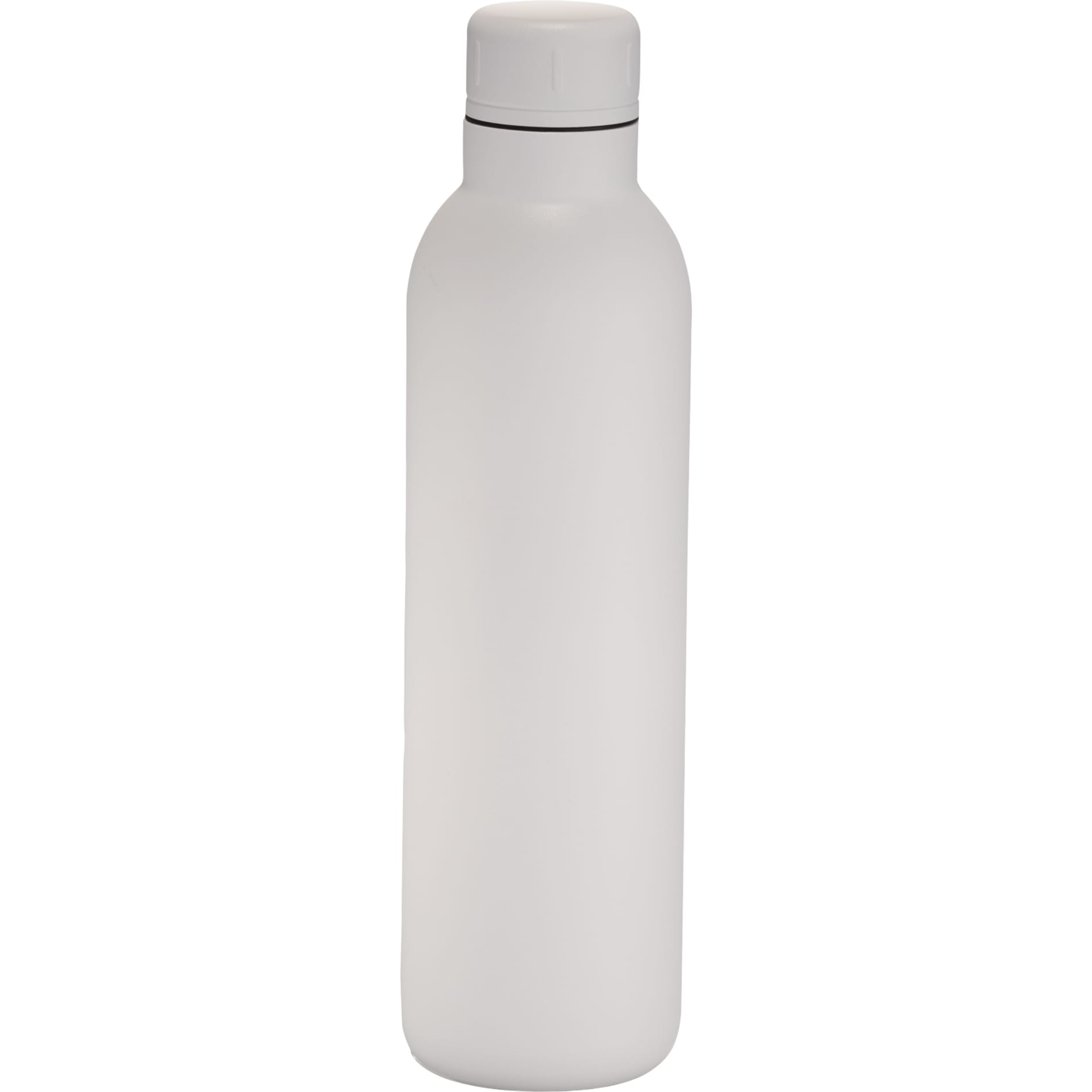 Front View of White Thor Copper Vacuum Insulated Bottle 17oz plain