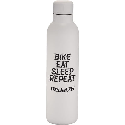 Front View of White Thor Copper Vacuum Insulated Bottle 17oz