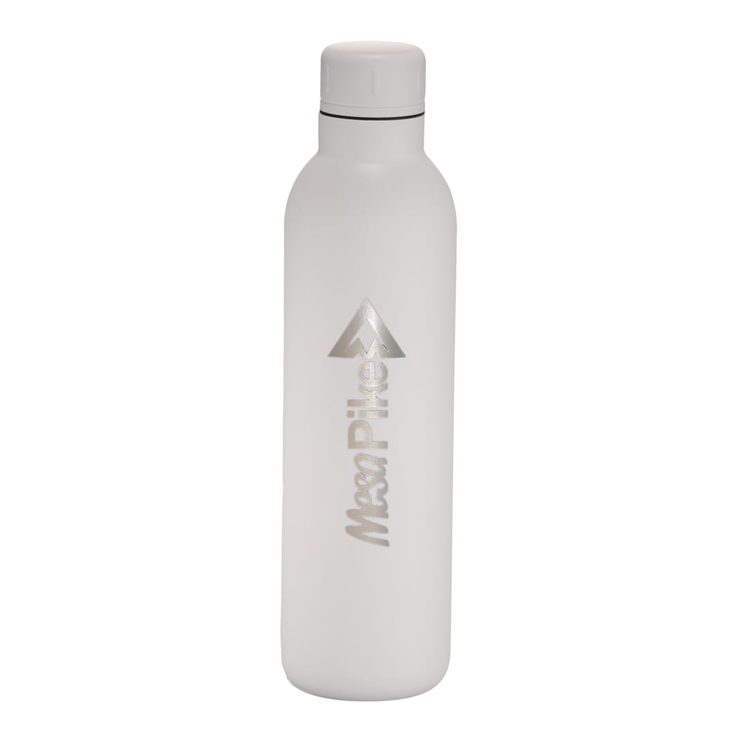 Front View of White Thor Copper Vacuum Insulated Bottle 17oz