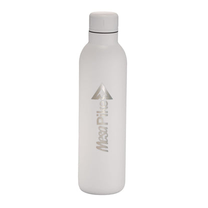 Front View of White Thor Copper Vacuum Insulated Bottle 17oz