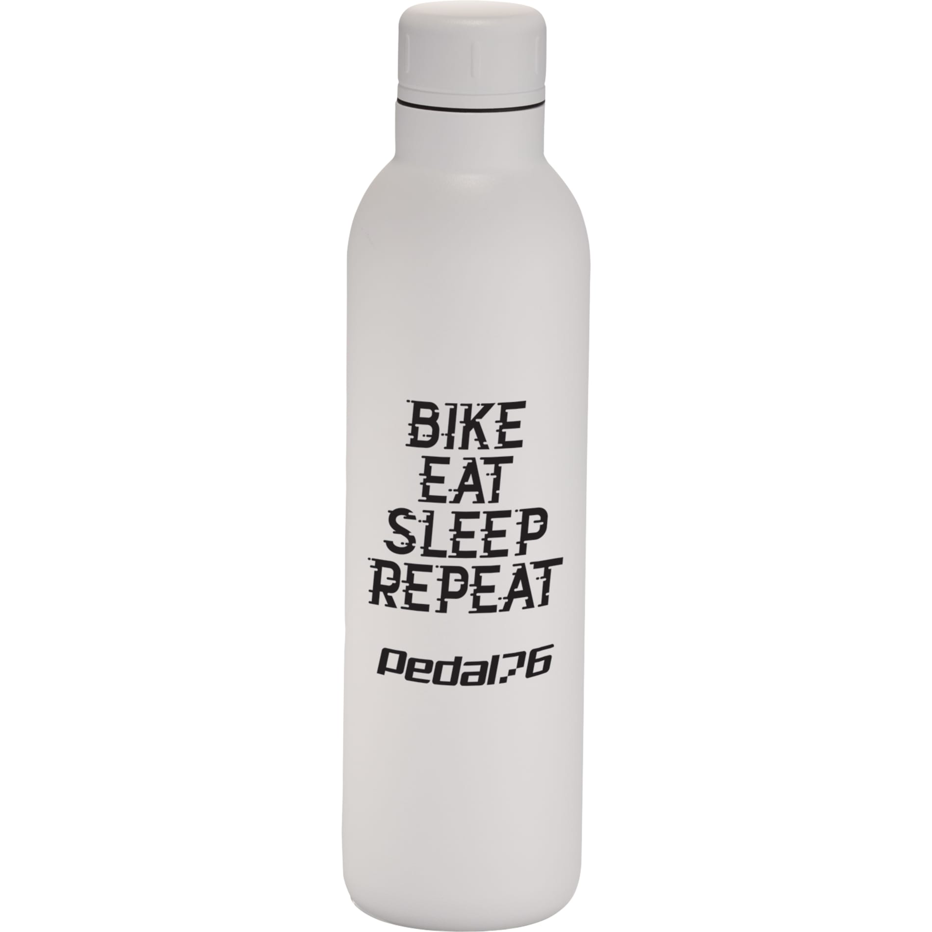 Front View of White Thor Copper Vacuum Insulated Bottle 17oz