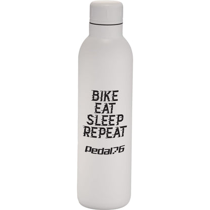 Front View of White Thor Copper Vacuum Insulated Bottle 17oz