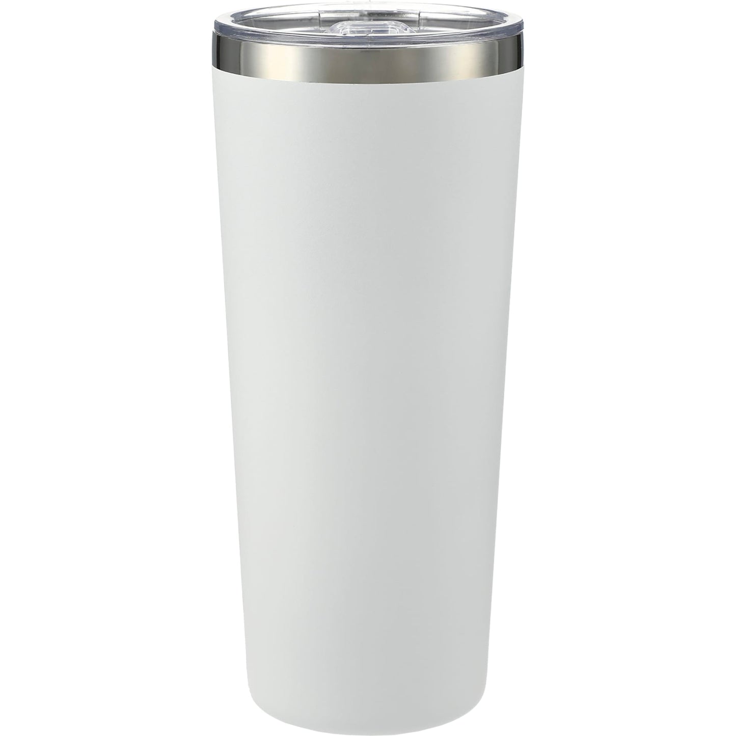 Front View of White Thor Copper Vacuum Insulated Tumbler 22oz plain