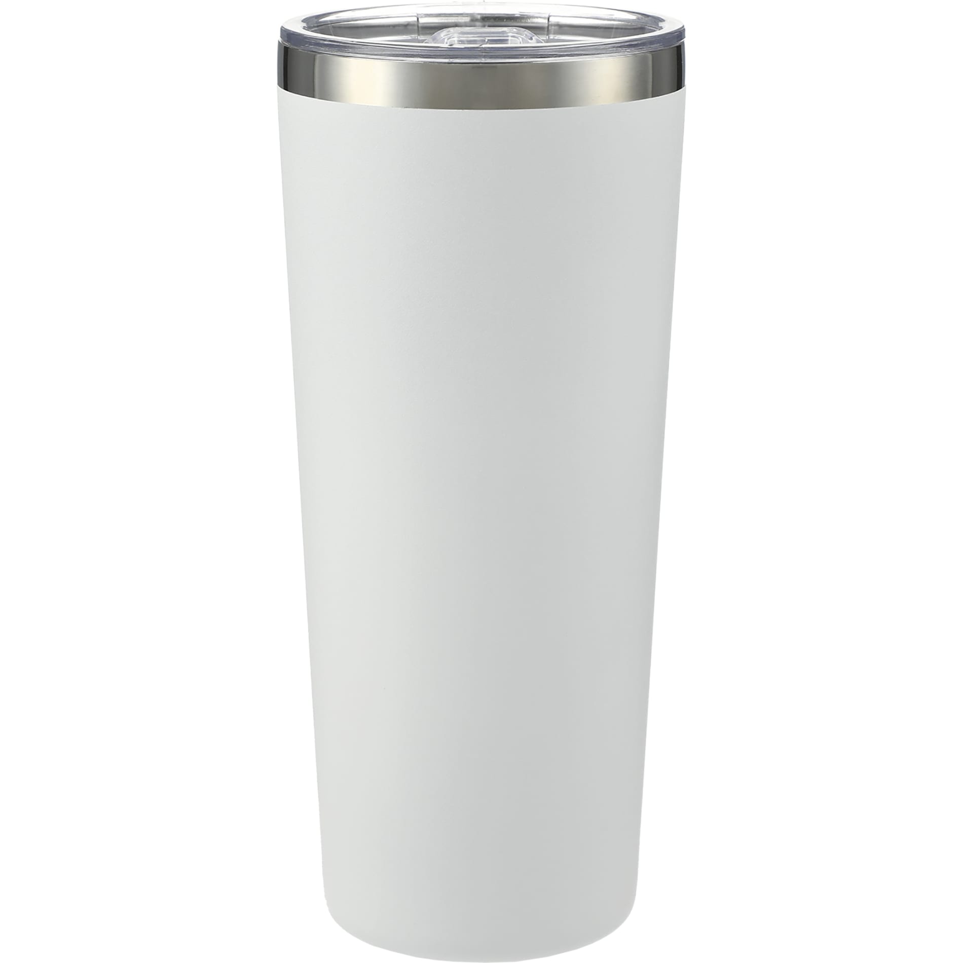 Front View of White Thor Copper Vacuum Insulated Tumbler 22oz plain