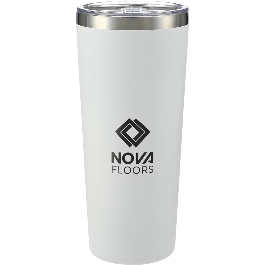 Front View of White Thor Copper Vacuum Insulated Tumbler 22oz