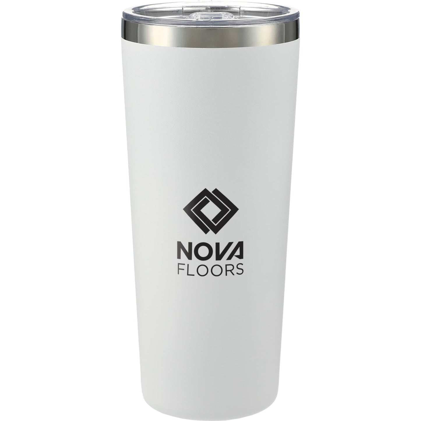 Front View of White Thor Copper Vacuum Insulated Tumbler 22oz