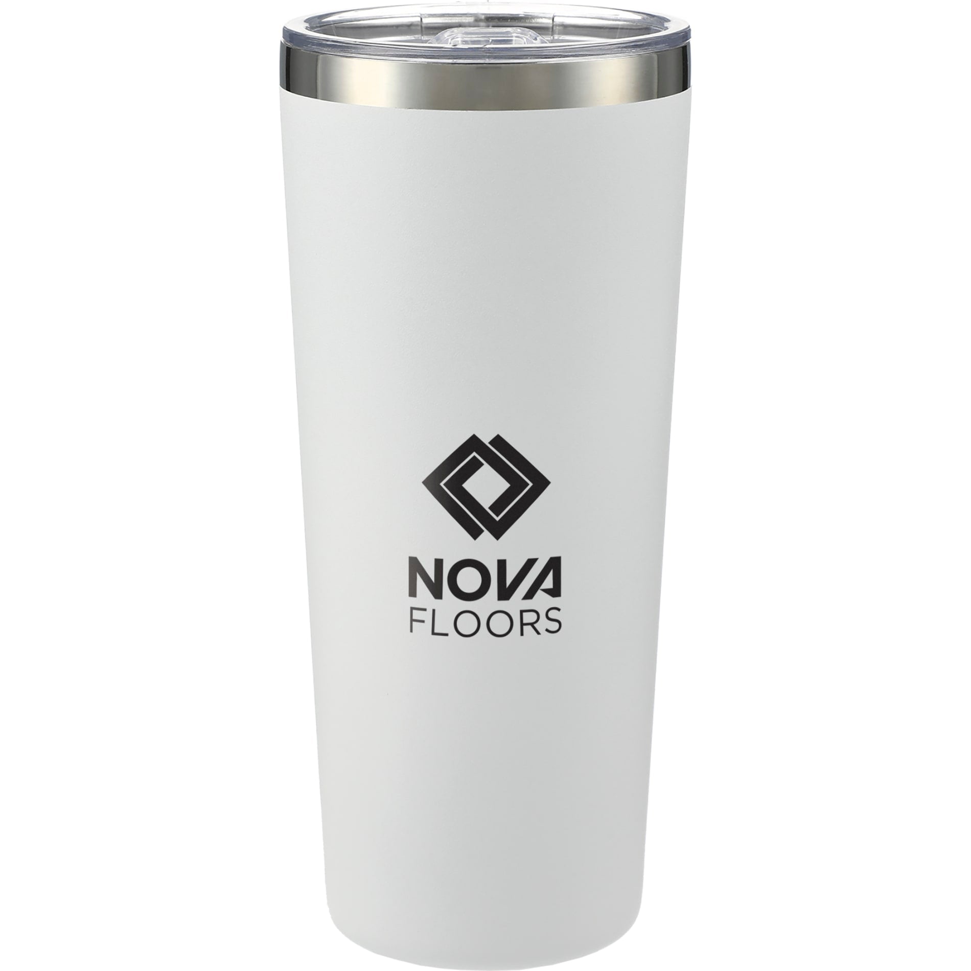Front View of White Thor Copper Vacuum Insulated Tumbler 22oz