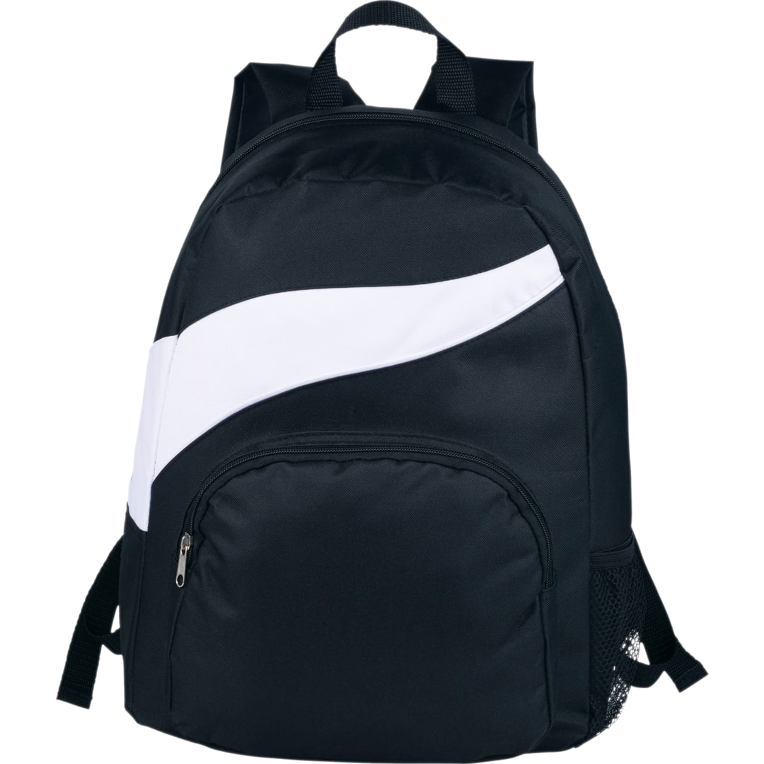 Front View of White Tornado Deluxe Backpack plain