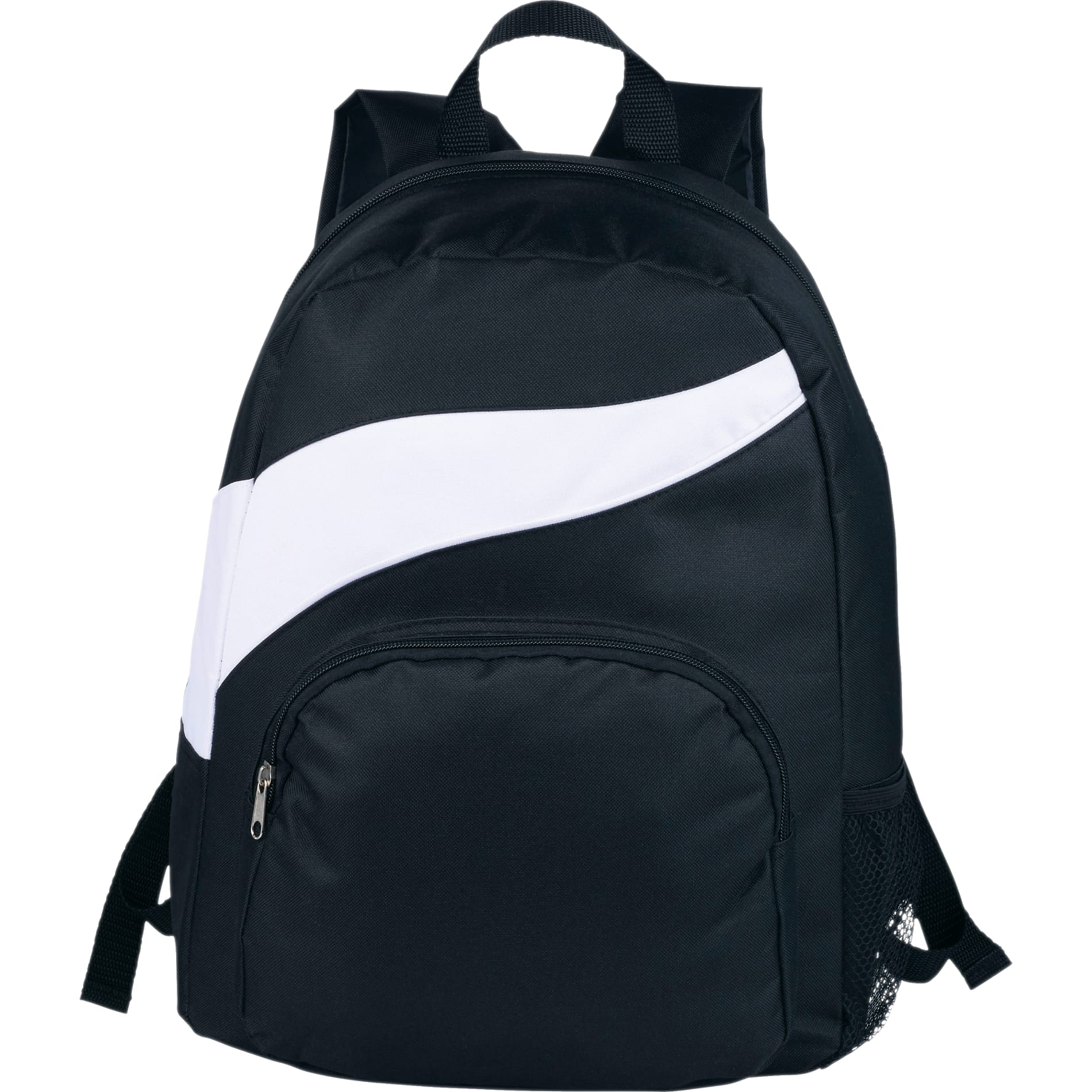 Front View of White Tornado Deluxe Backpack plain