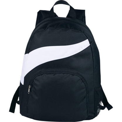 Front View of White Tornado Deluxe Backpack plain