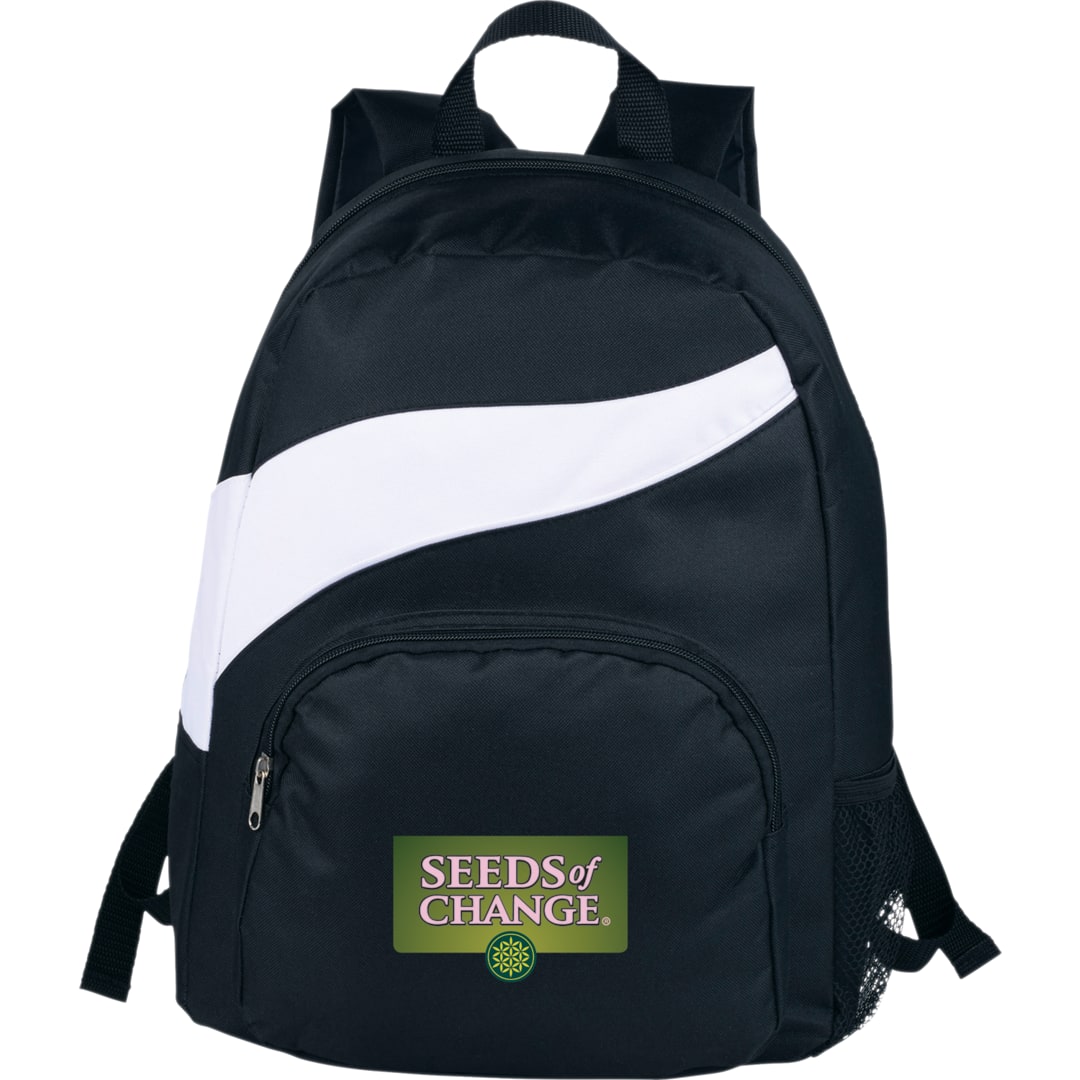 Front View of White Tornado Deluxe Backpack
