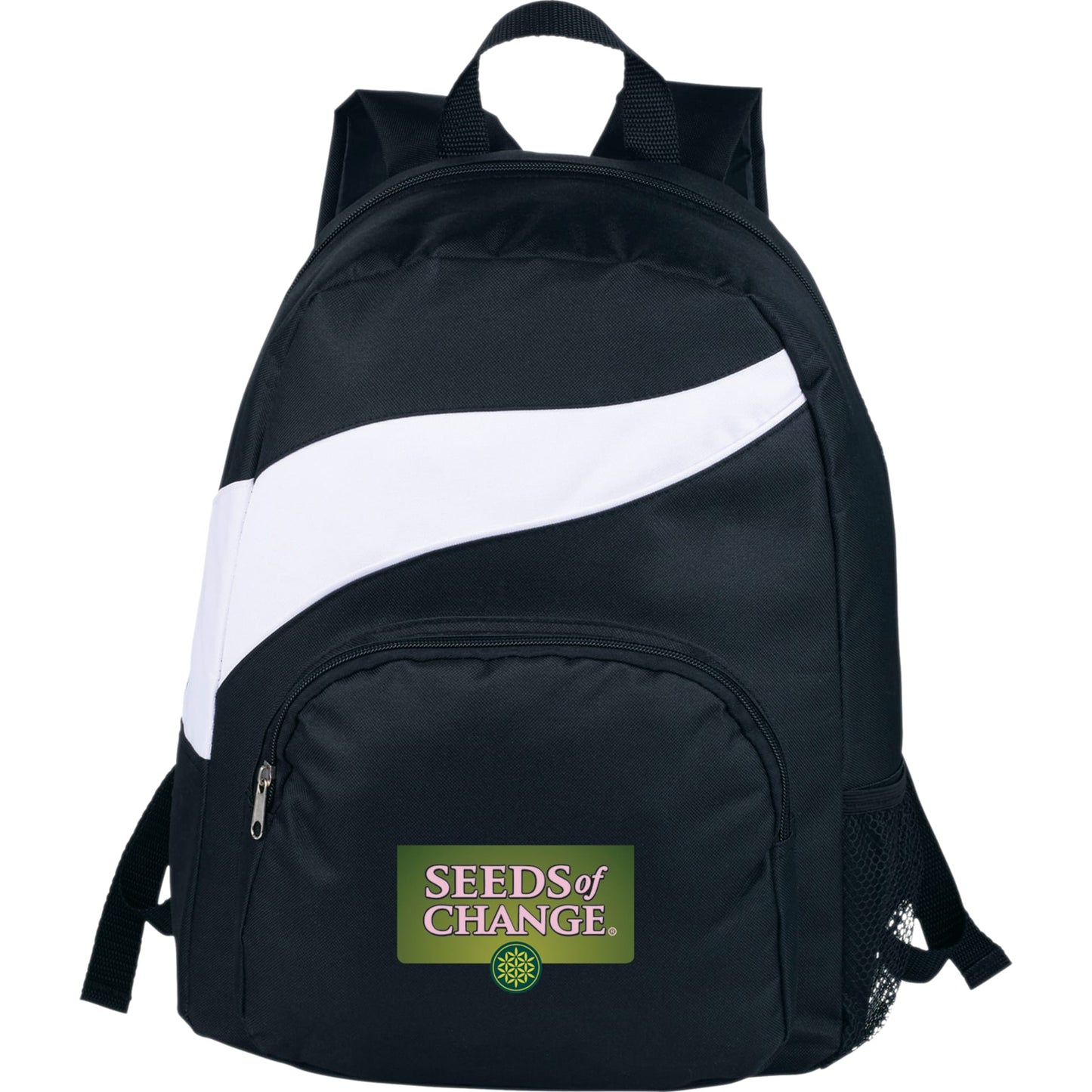Front View of White Tornado Deluxe Backpack