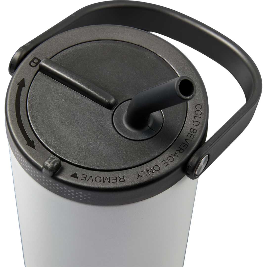 Front View of White Trinity Recycled Straw Leak proof Tumbler 30oz
