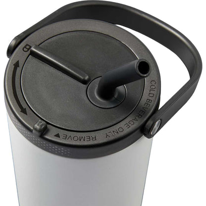 Front View of White Trinity Recycled Straw Leak proof Tumbler 30oz