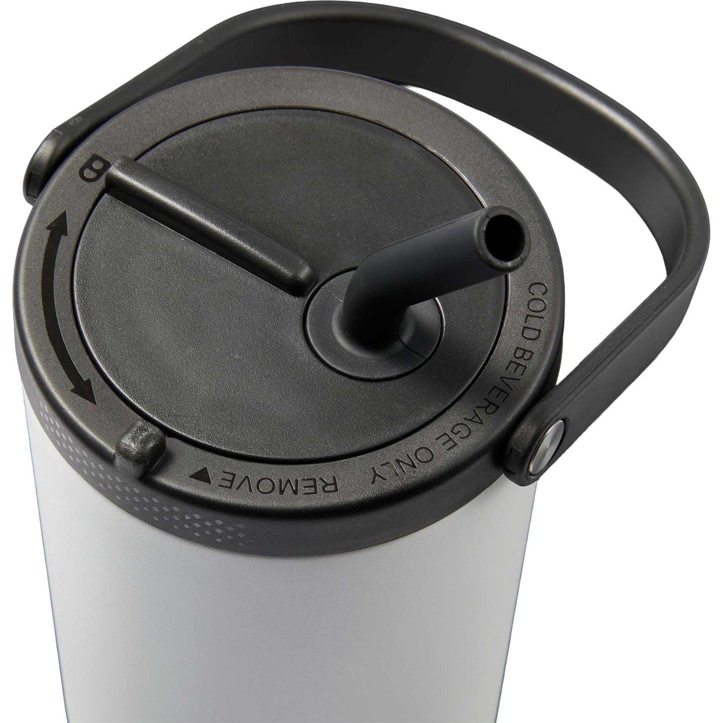 Front View of White Trinity Recycled Straw Leak proof Tumbler 30oz