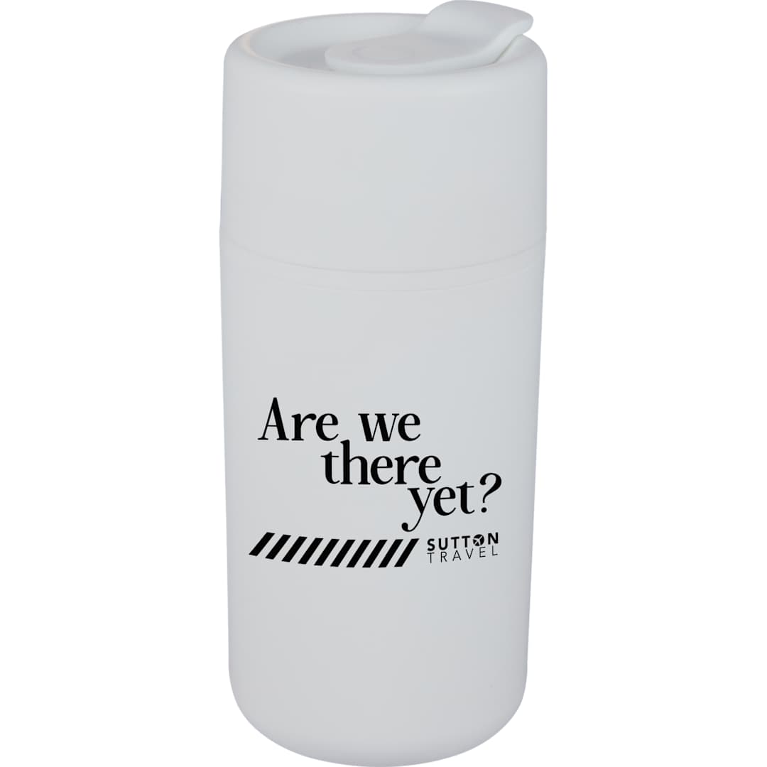 Front View of White Urban 16oz Recycled Tumbler